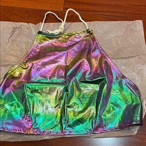 Holographic Halter Top L/XL New